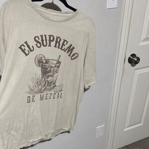 Buckle Cream and Brown Graphic Short Sleeve Tee